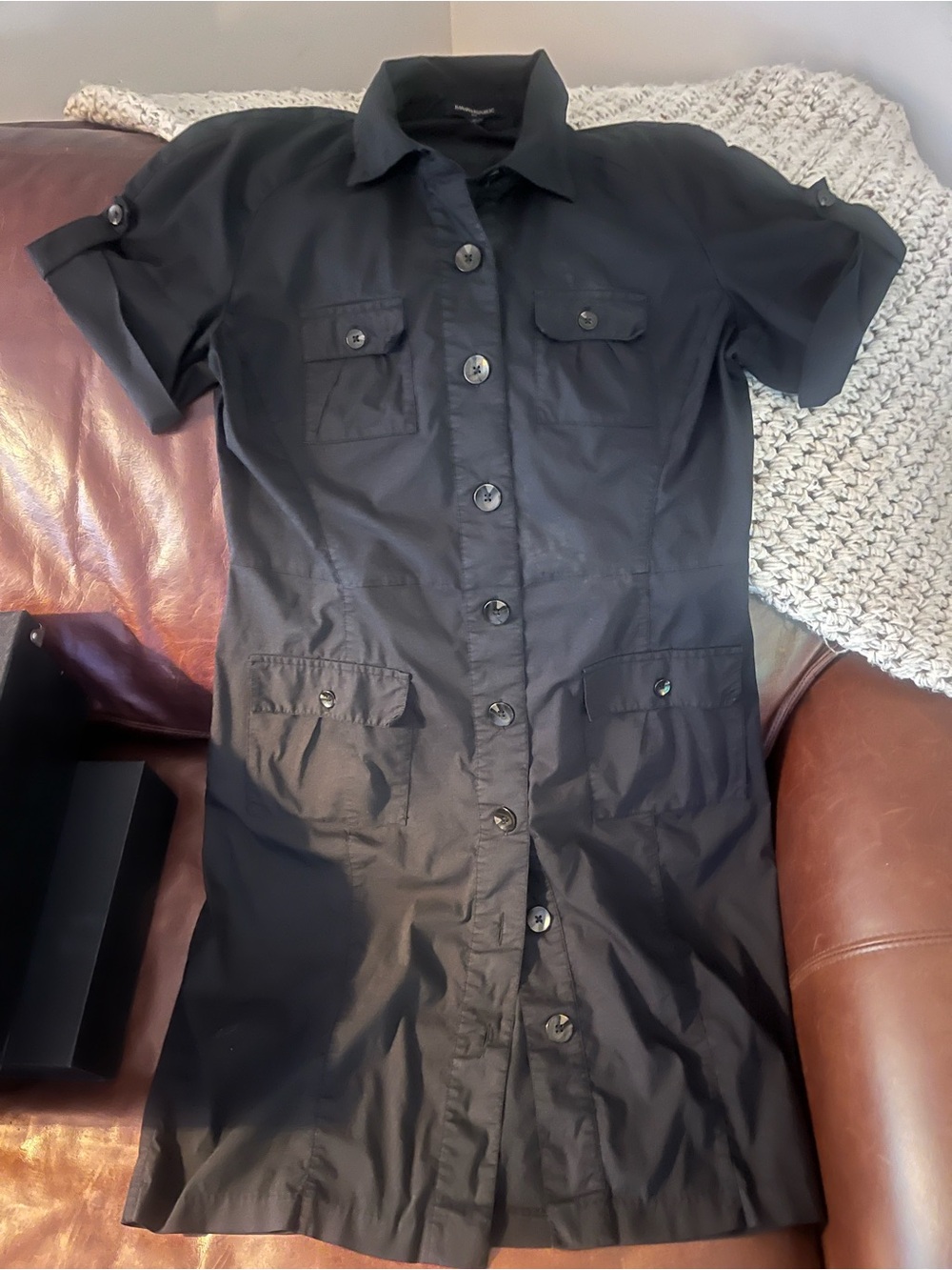 Banana Republic Button-up Belted Dress Sz10